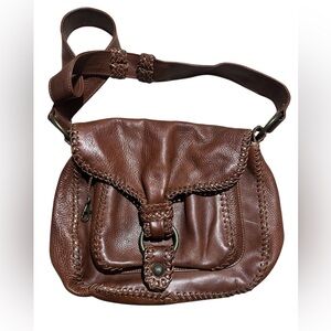 Frye Leather braided western style purse